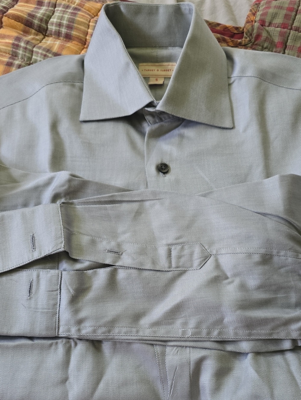 RARE Target X Target Luxury Cotton Button Down Shirt In Light Charcoal